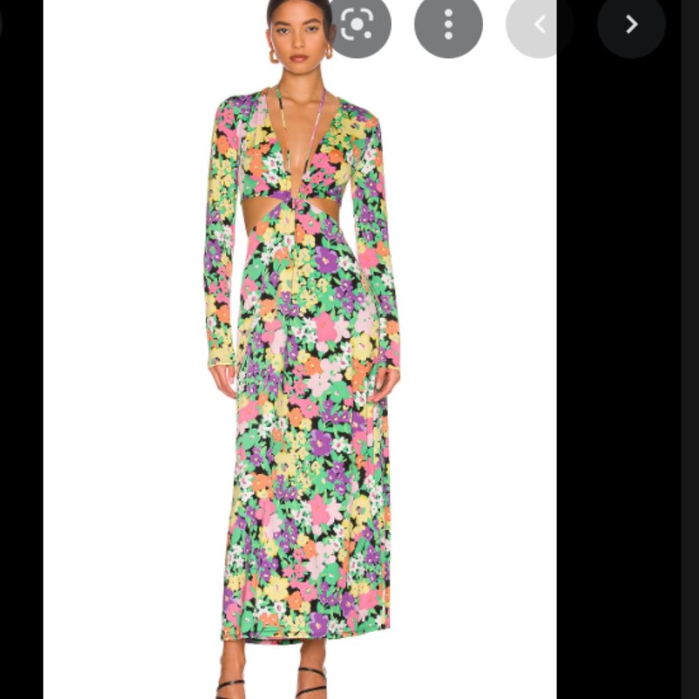 *NEW WITH TAGS* AFRM Monique Dress Neon Garden